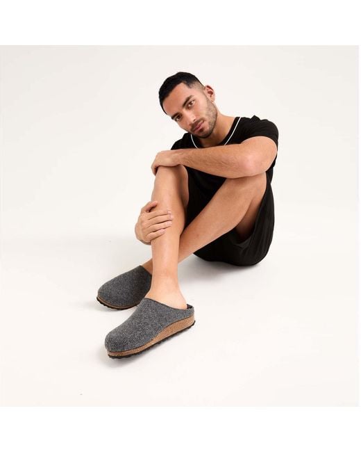 Pretty You London Gray Mister You Jamie Mule Slippers for men
