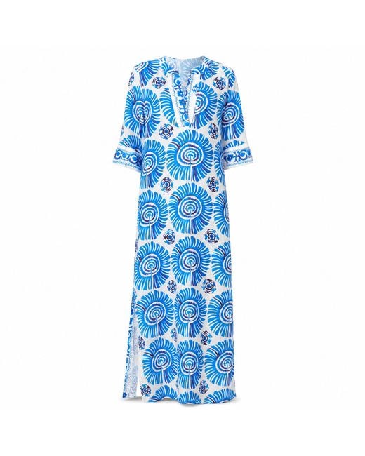 Casa Atelier by Ferdinando Fusco Blue Bali V Caftan