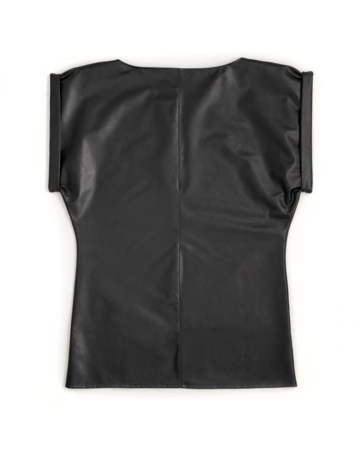 Victoria Slavinskaia Black Leather Mini Dress