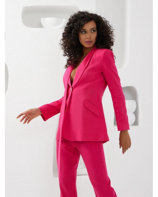 Lumina Eligma Pink Shawl Suit Pants