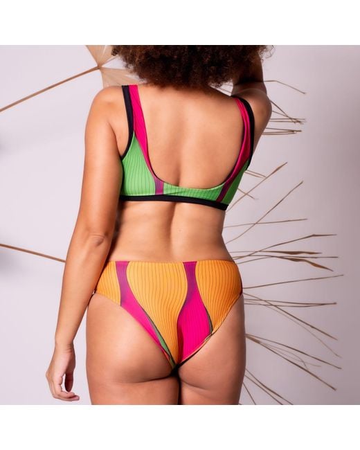 Akosha Swimwear Green Layer Me Slowly Bikini Top