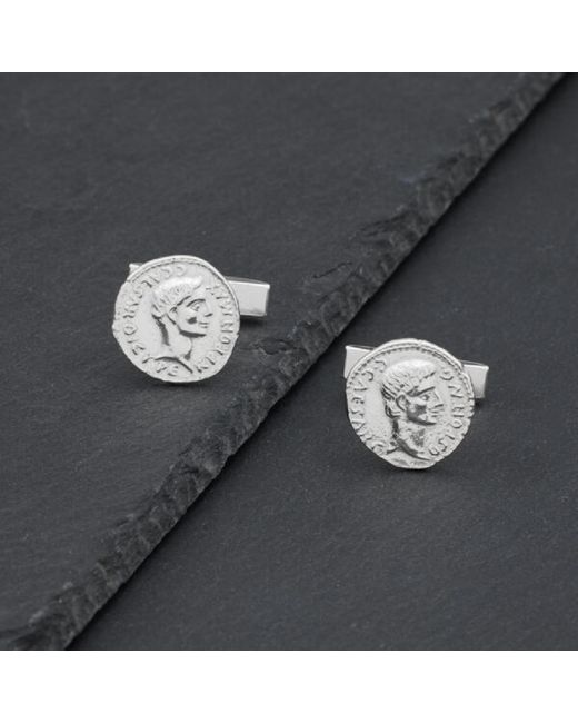 Simon Kemp Jewellers Metallic Caesar Cufflinks for men
