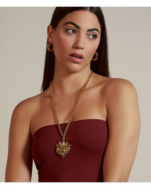 Lovard Metallic Broken Heart Necklace
