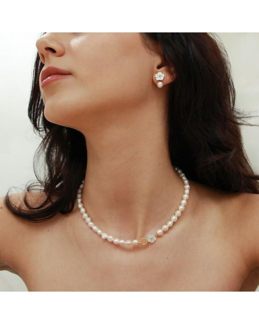 Agora Jewellery White Cleito Earrings
