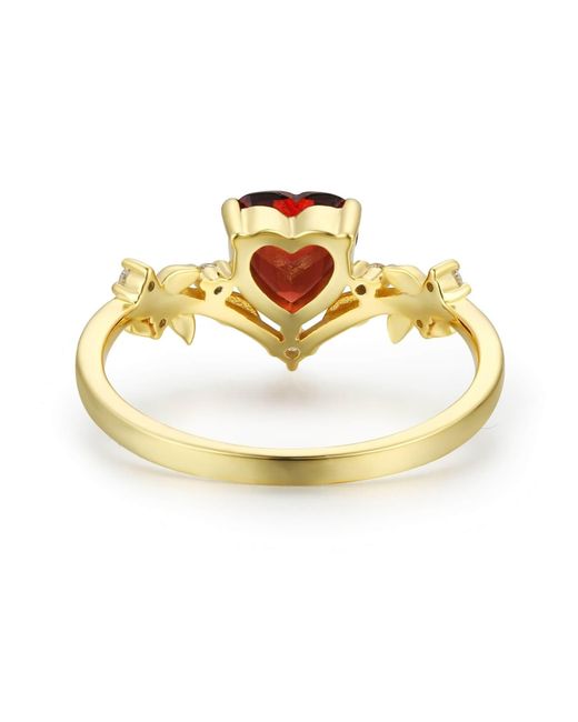 Azura Jewelry New York White Heart Desire Mozambique Garnet Vermeil