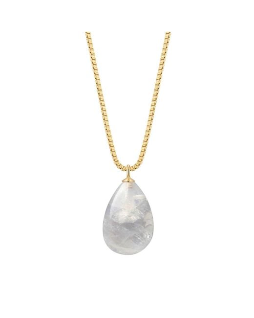 Katy Faye Metallic Neutrals September Moonstone Necklace