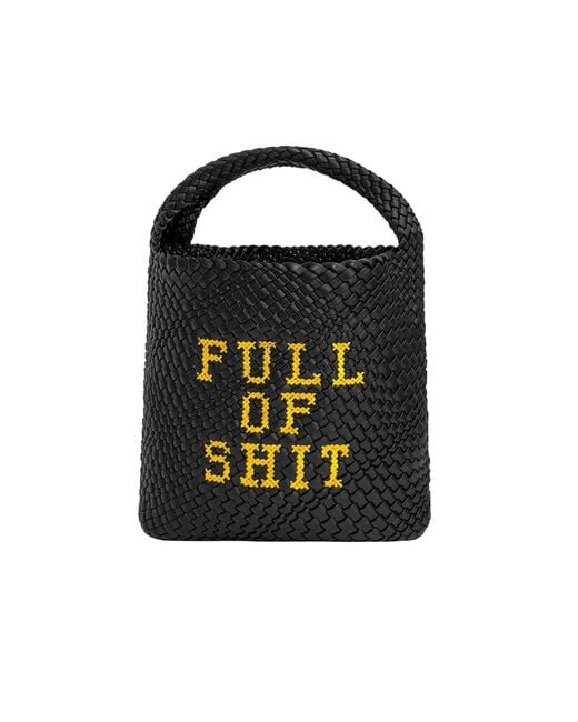 Lilly Loves Black Bucket Woven Full Of Shit Bag