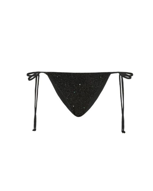 Oceanus Black Amel High Waist Bikini Bottom