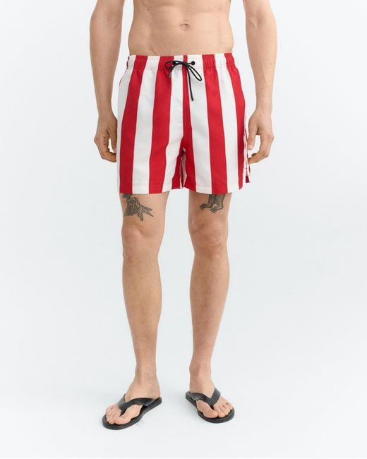 Thinking Mu Red Striped Swimsuit Limpopo for men