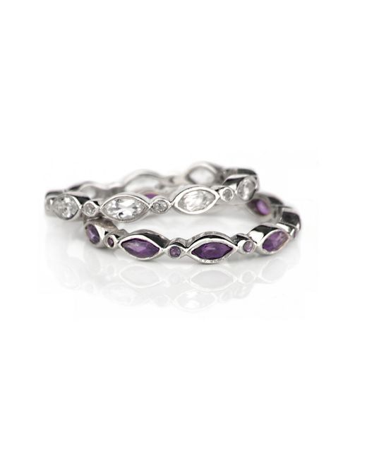 The Jewellery Store London White Eternity Band With Topaz