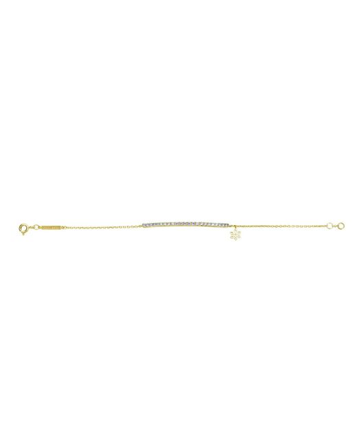 BLOOMTINE | Earth Angel HQ Metallic Illuminess 14K Diamond Bar Bracelet