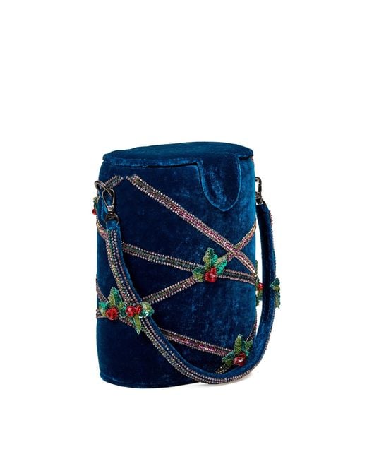 Simitri Blue Knotty Or Nice Bucket Bag