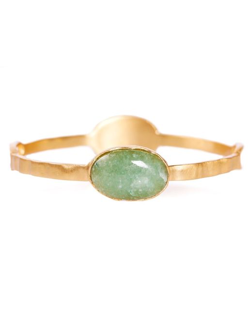 Christina Greene Yellow Deco Twin Stone Bangle