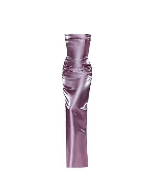 Moda Glam Purple Talia Strapless Corset Gown- Amethyst Mist