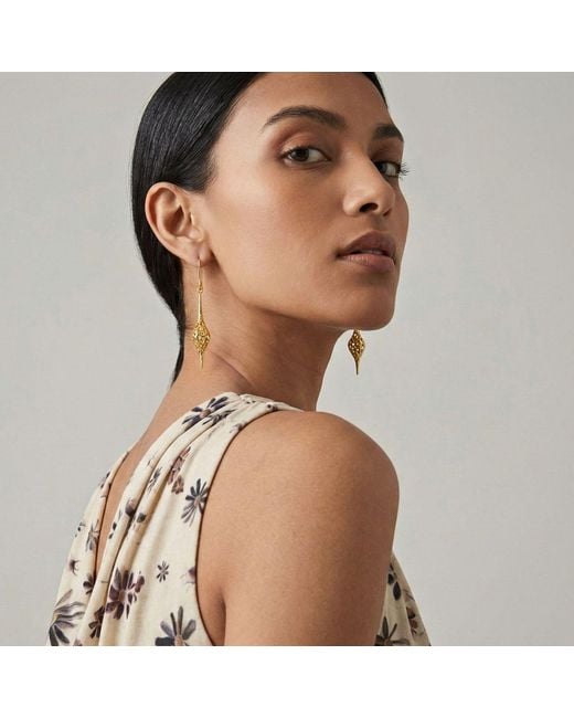 Jaredjamin Metallic Jeannie Drop Hook Earrings