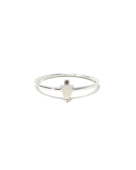 NASI SILVER White Pear Atarah Ring- Opal & Topaz