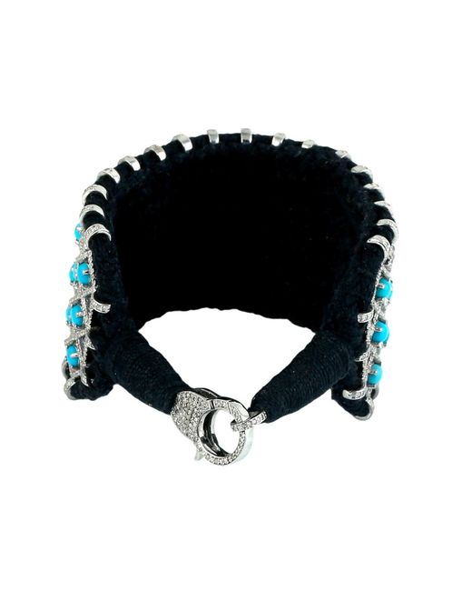 Artisan Blue Diamond Statement Bracelet