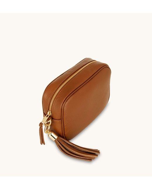 Apatchy London Brown The Tassel Tan Leather Crossbody Bag
