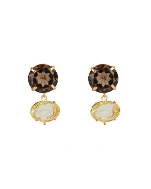 Bounkit Green Christa Earrings Clip On