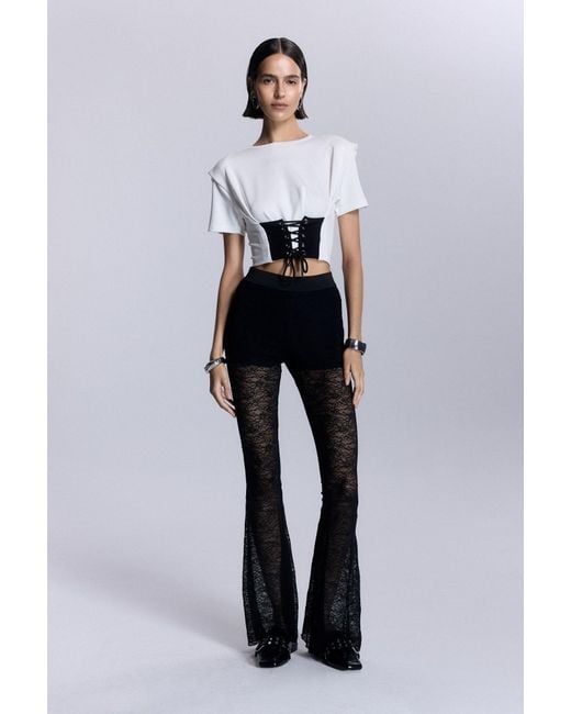 No'design Blue Isla Lace Pants
