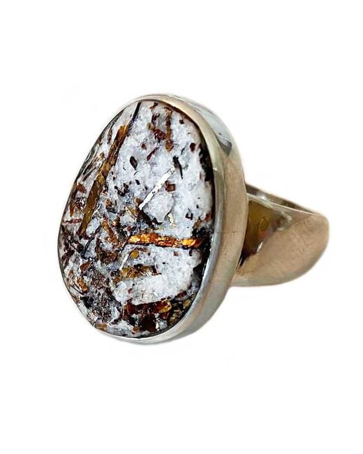 Glamrocks Jewelry Metallic Astrophyllite Sterling One Of A Kind Ring