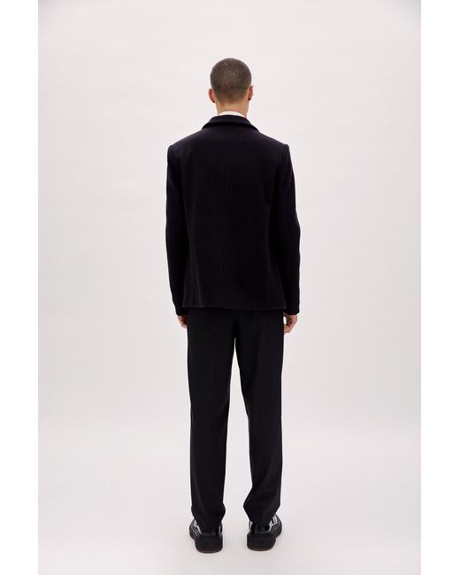 Pcfg Black Double Breasted Coat for men