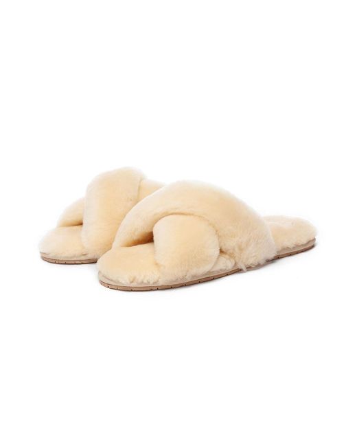 EverAu Australia Natural Neutrals Dove Crossover Slides
