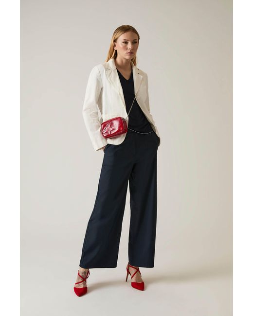 James Lakeland Blue Cotton Trousers