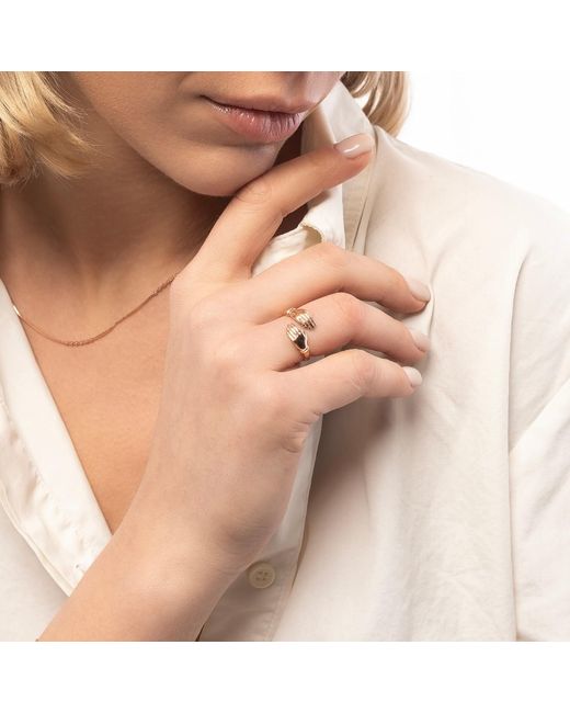 Spero London White New Hug Ring With Hands Sterling & Plated
