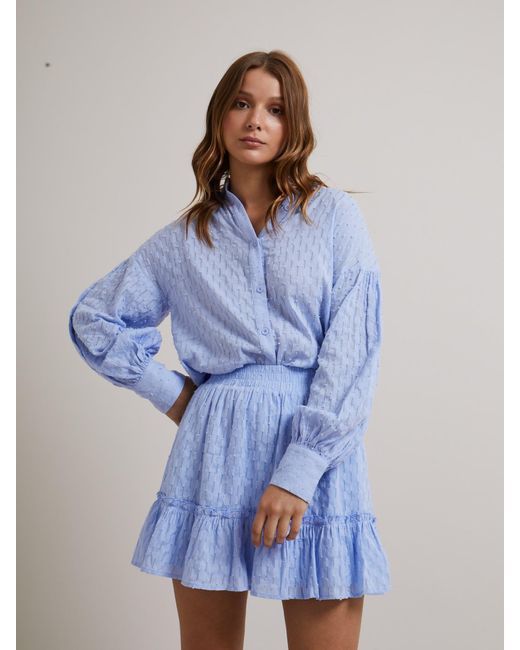 Lula-Ru Blue Ida Cotton Shirt