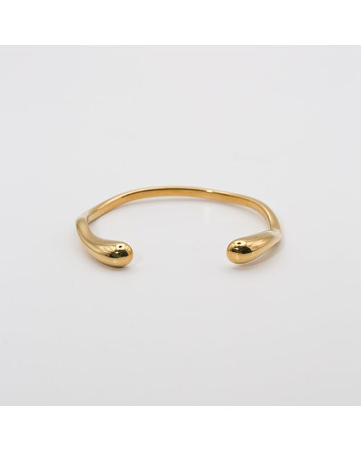 Miss Cecilia Metallic Fluid Curve Cuff Bangle Bracelet