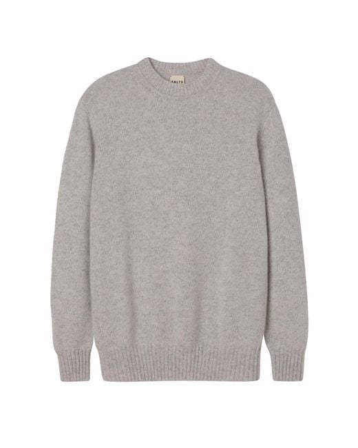 Salts Gray Lofty Knit Crew Neck Sweater