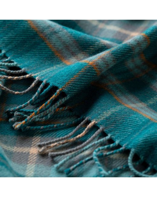 Araminta Campbell Ltd Blue West Coast Waters Lambswool Serape