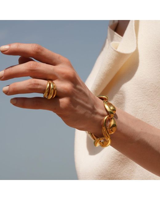 LINYA JEWELLERY Metallic Tina Big Bracelet