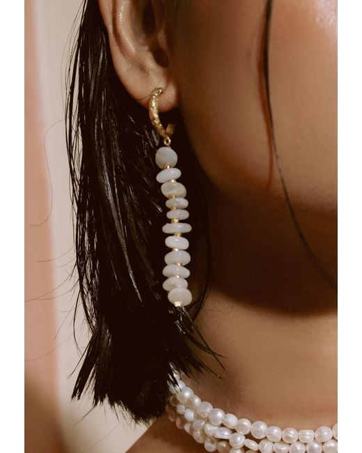 Lavani Jewels White Mizu Hoops