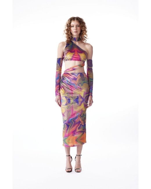 No'design White Velvet Midi Dress