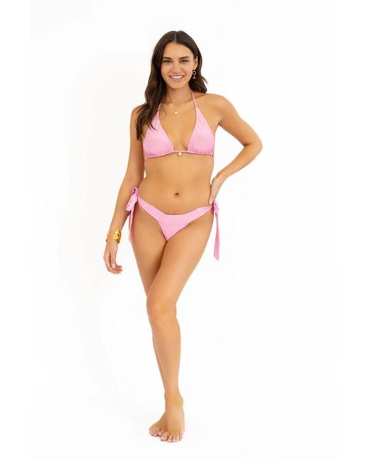 Leyla Maya Ltd Pink Natasha Thong Bikini Knickers