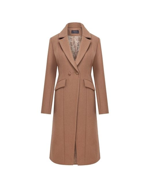 Mandragora Brown Carmel Classic Wool Coat