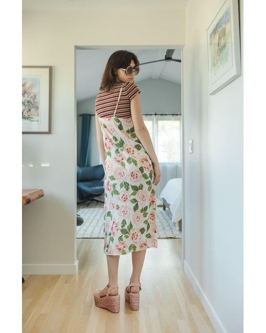 Jennafer Grace Metallic English Rose Slip Dress