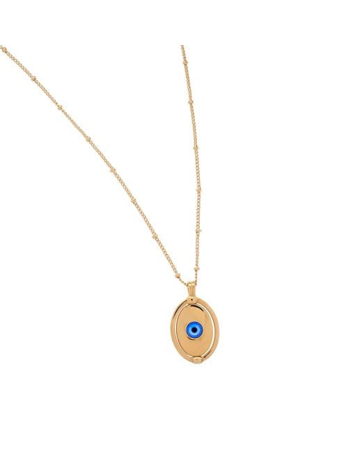 Emma Holland Jewellery Metallic Virgo & Sapphire Crystal Spinner Necklace