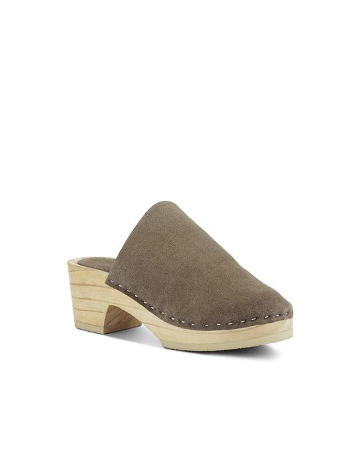 Rag & Co Natural Darcie Suede Clogs