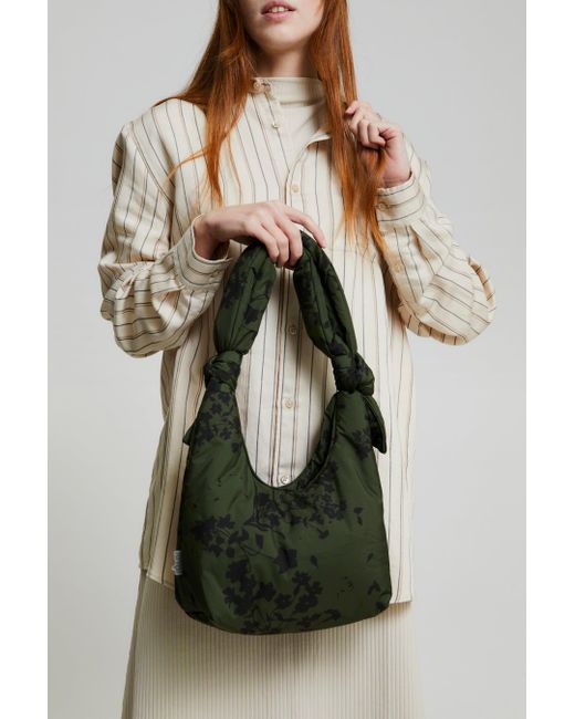 Lefrik Green Biwa Puffy Mini Bag Floral