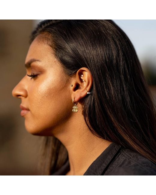 Claire Hill Designs Metallic Topaz Lichen Hoop Earrings