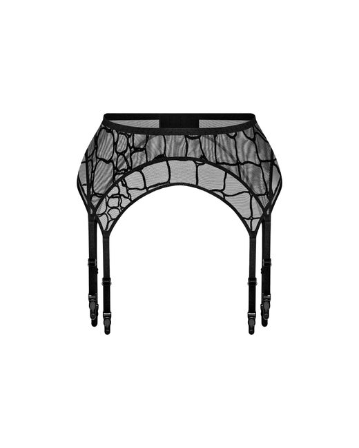Zhilyova Black Alligator Garter Belt