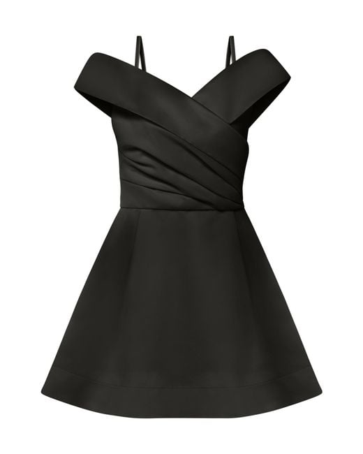 Tia Dorraine Black Easy To Love Flared Satin Mini Dress