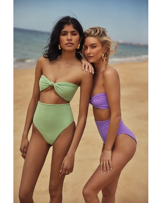 Blake Swimwear Green High Waist Bikini Bottom