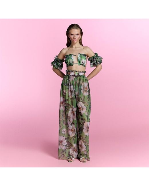 Nur Karaata Green Sandy Bloom Pant
