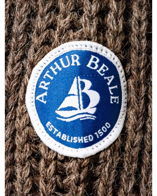 Arthur Beale White Erebus Boat Neck Pullover for men