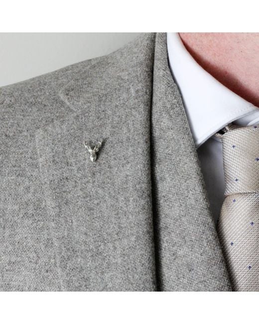 Lee Renee Metallic Stag Lapel Pin – for men
