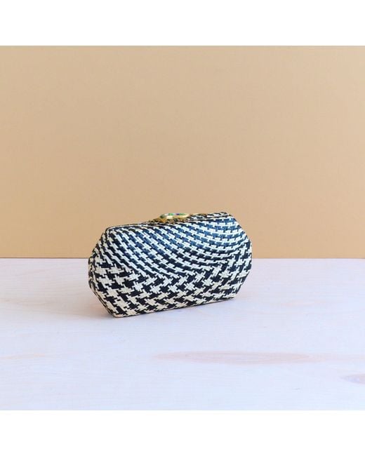 LIKHÂ Metallic Houndstooth Clutch